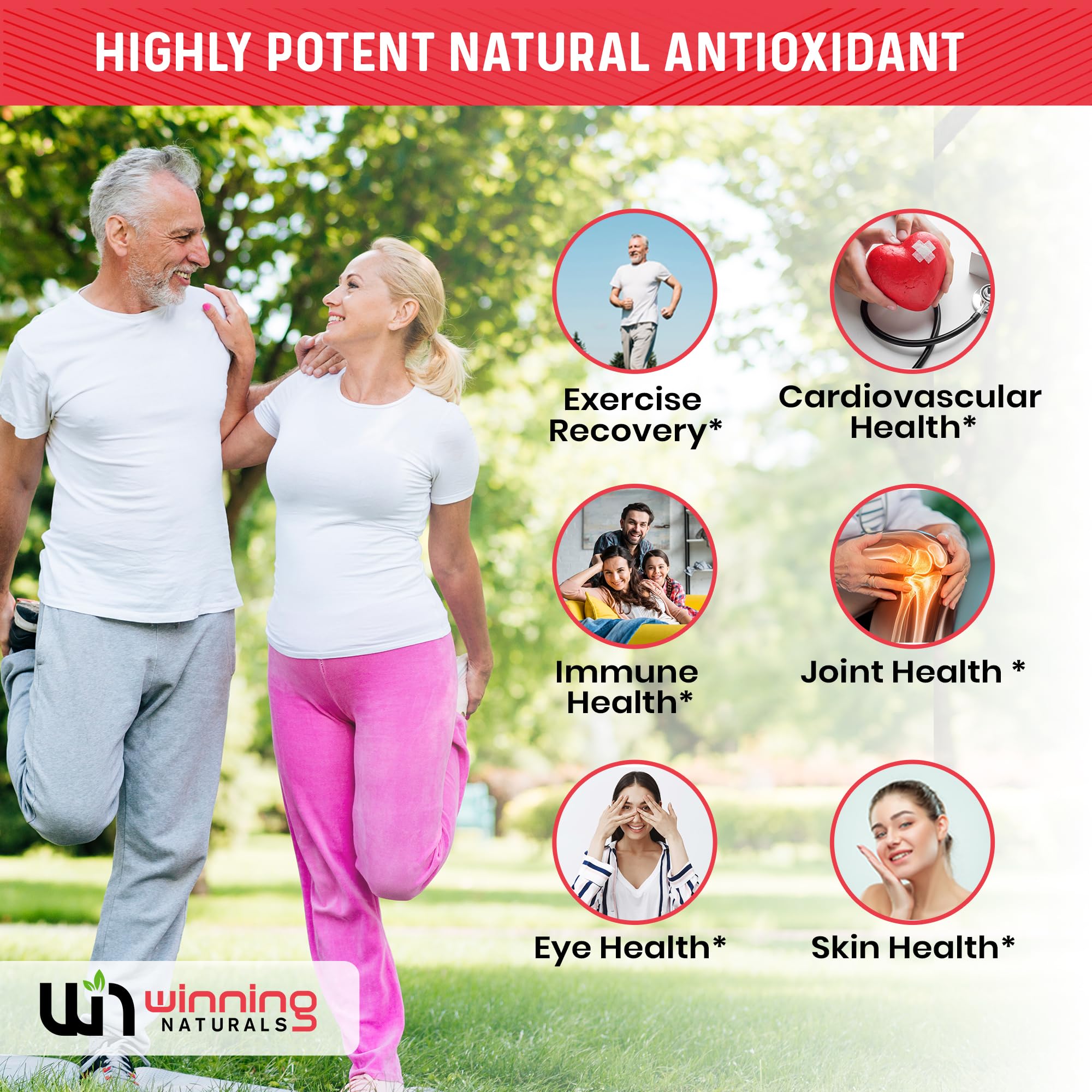WINNING NATURALS Astaxanthin Supplement 10mg back view
