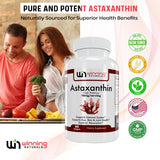 WINNING NATURALS Astaxanthin Supplement 10mg on a table