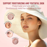 Wins Town Skin Whitening Gummies displayed with ingredients
