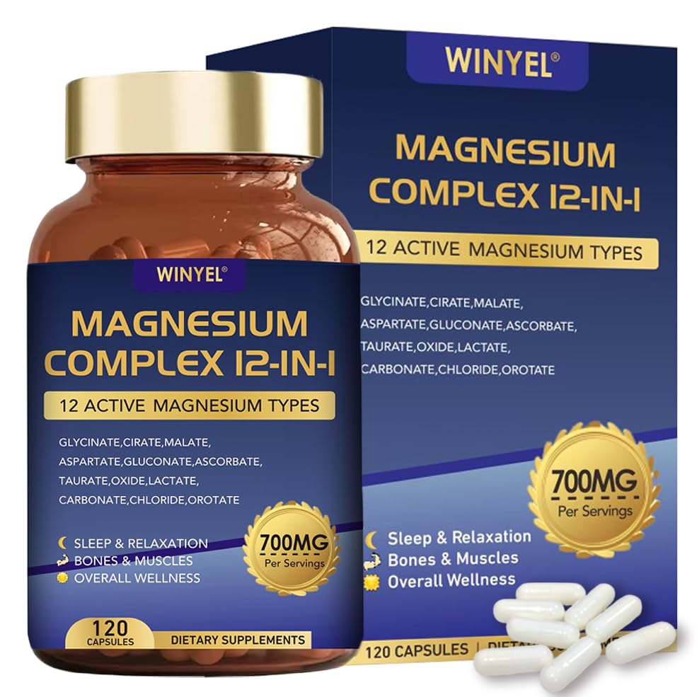 WINYEL Magnesium Complex 12 in 1 700mg Capsules front view