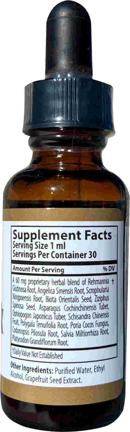 Wisdom of the Ages IRF Calm and daily wellness Support liquid dropper close-up