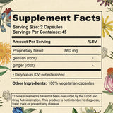 Wise Woman Herbals Ginger Capsules close-up of capsules