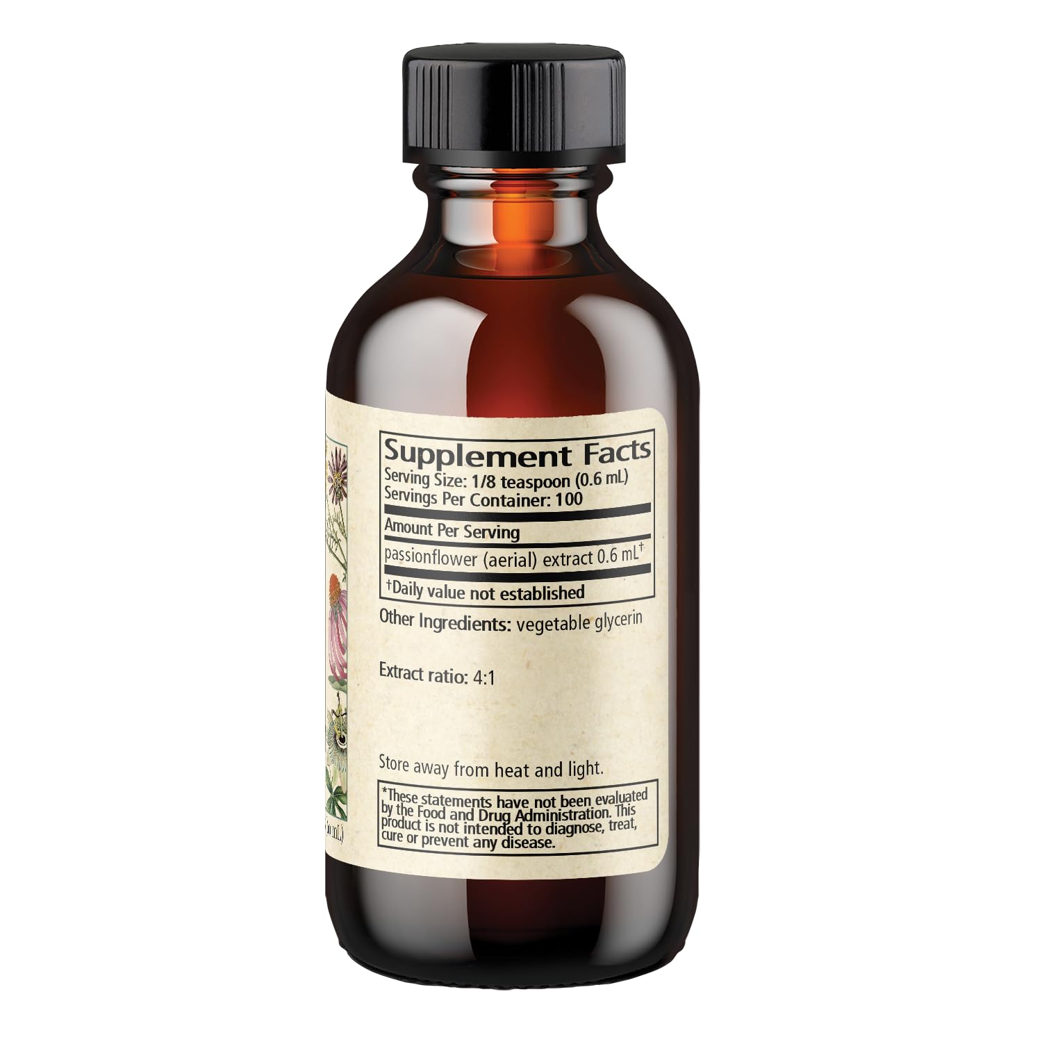 Wise Woman Herbals Passionflower Syrup 2oz bottle with label