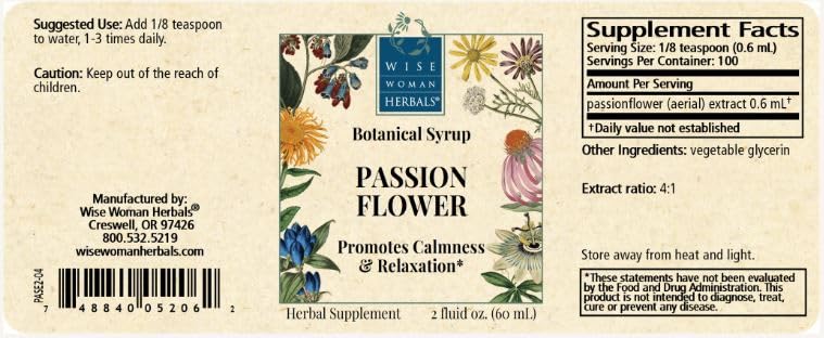 Wise Woman Herbals Passionflower Syrup 2oz lifestyle scene