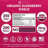 Wiseceutical Elderberry Supplement side view showing ingredients