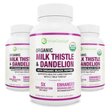 Wiseceutical Organic Milk Thistle & Dandelion 5:1 Extract front view