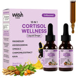 Wish Fusion Cortisol Wellness Liquid Drops 30ml front view