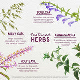 WishGarden Deep Stress Liquid Herbal Supplement in a glass