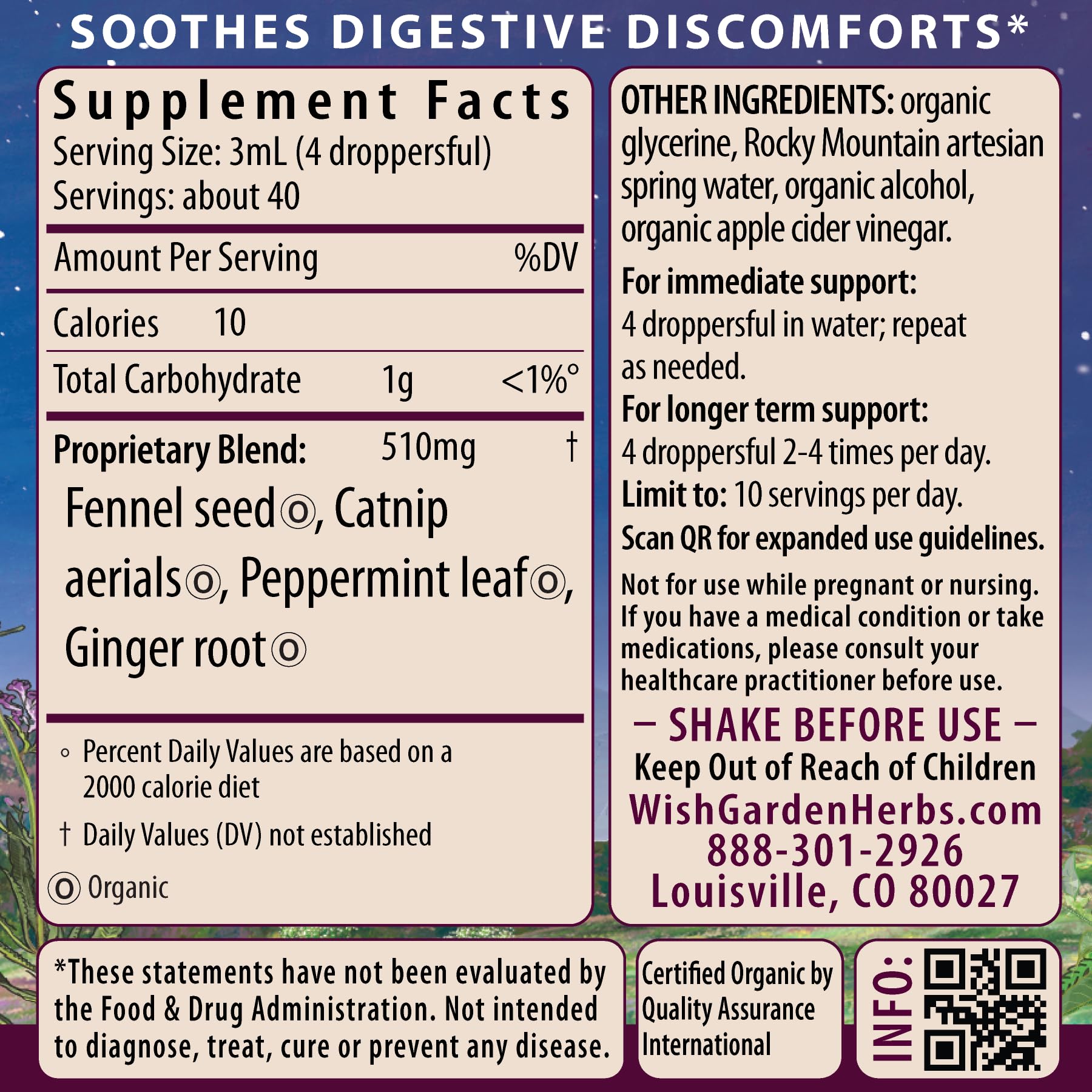 WishGarden Herbal Tincture 227g bottle with pump