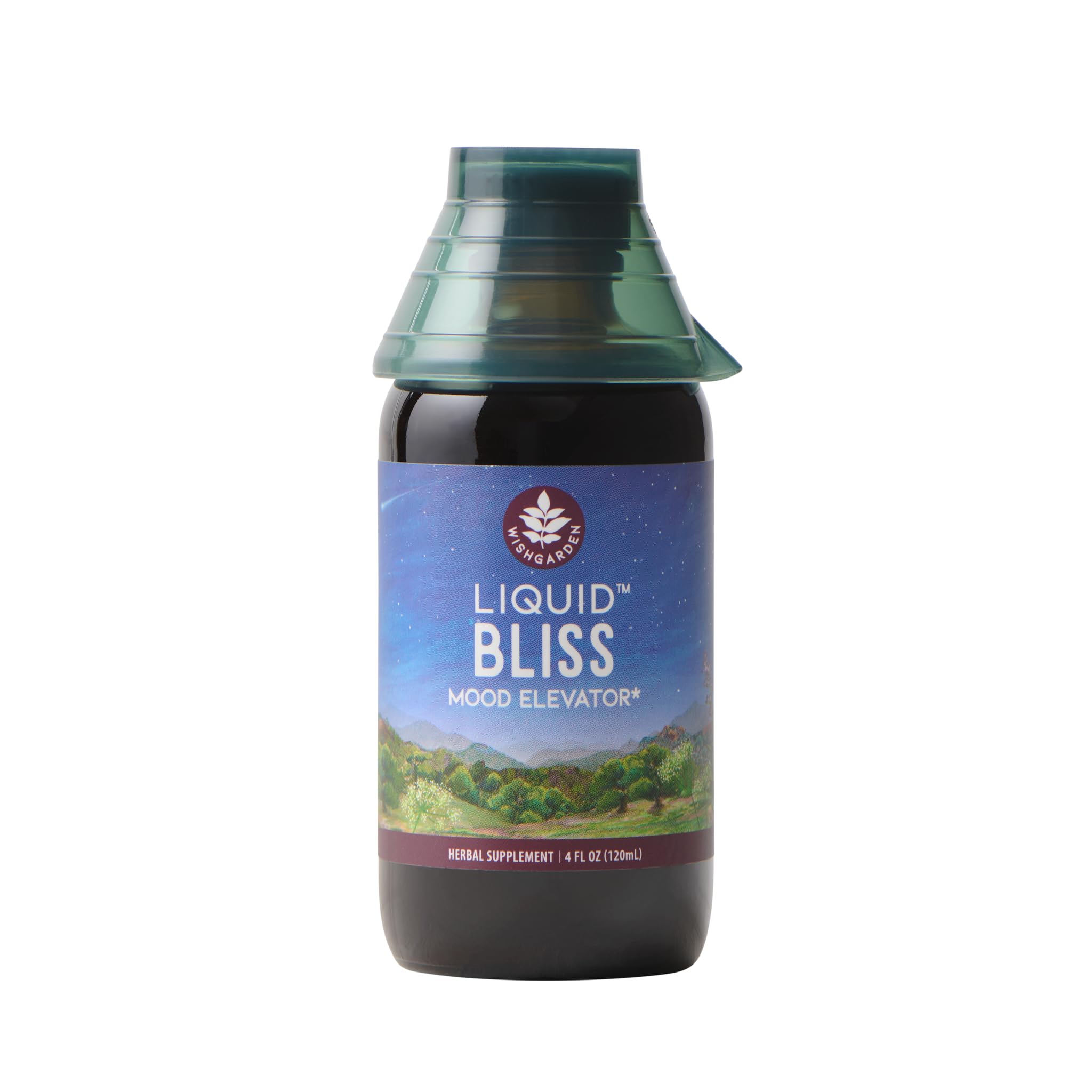 WishGarden Liquid Bliss Passionflower Mood Tincture 4 fl oz front view