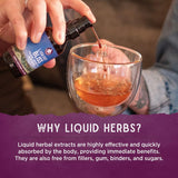 WishGarden Liquid Bliss Passionflower Mood Tincture back label showing ingredients