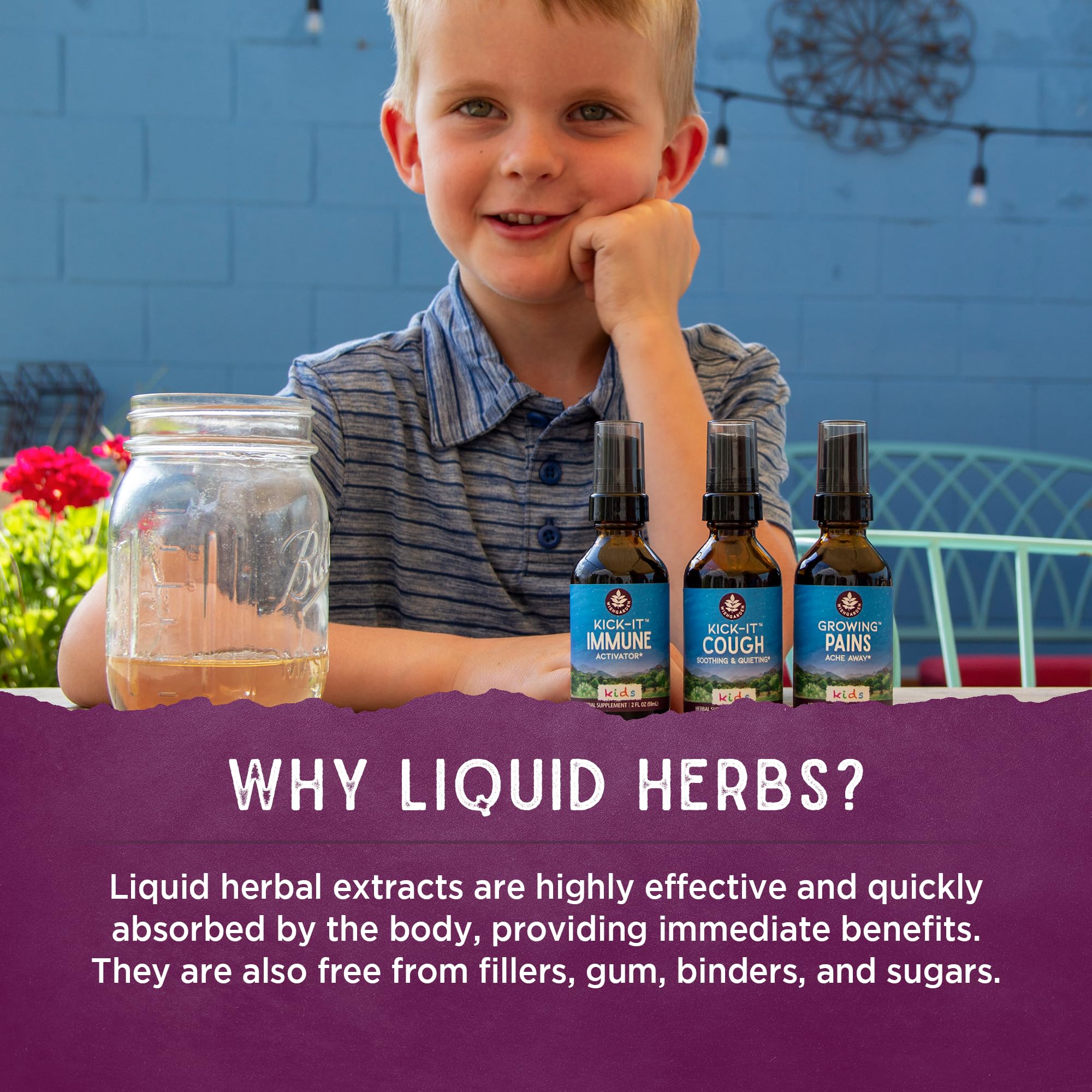 WishGarden Sleepy Nights for Kids liquid herbal sleep aid packaging