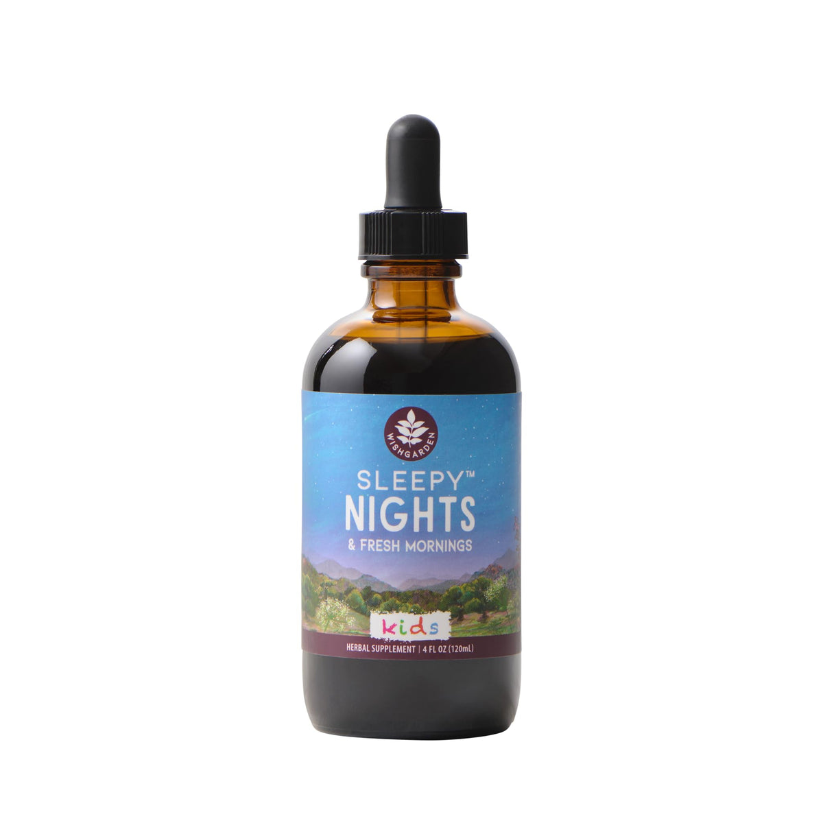 WishGarden Sleepy Nights for Kids Liquid Tincture front view