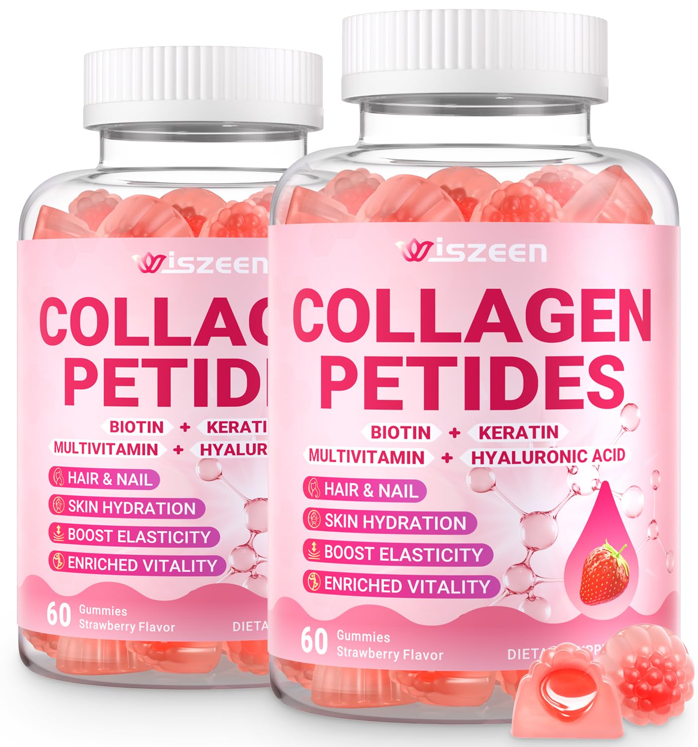 Wiszeen Collagen Gummies for Women front view packaging