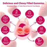Wiszeen Collagen Gummies for Women opened showing gummy texture