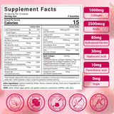 Wiszeen Collagen Gummies for Women side view with nutritional information