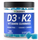 Wiszeen Vitamin D3 K2 Gummies front view with packaging