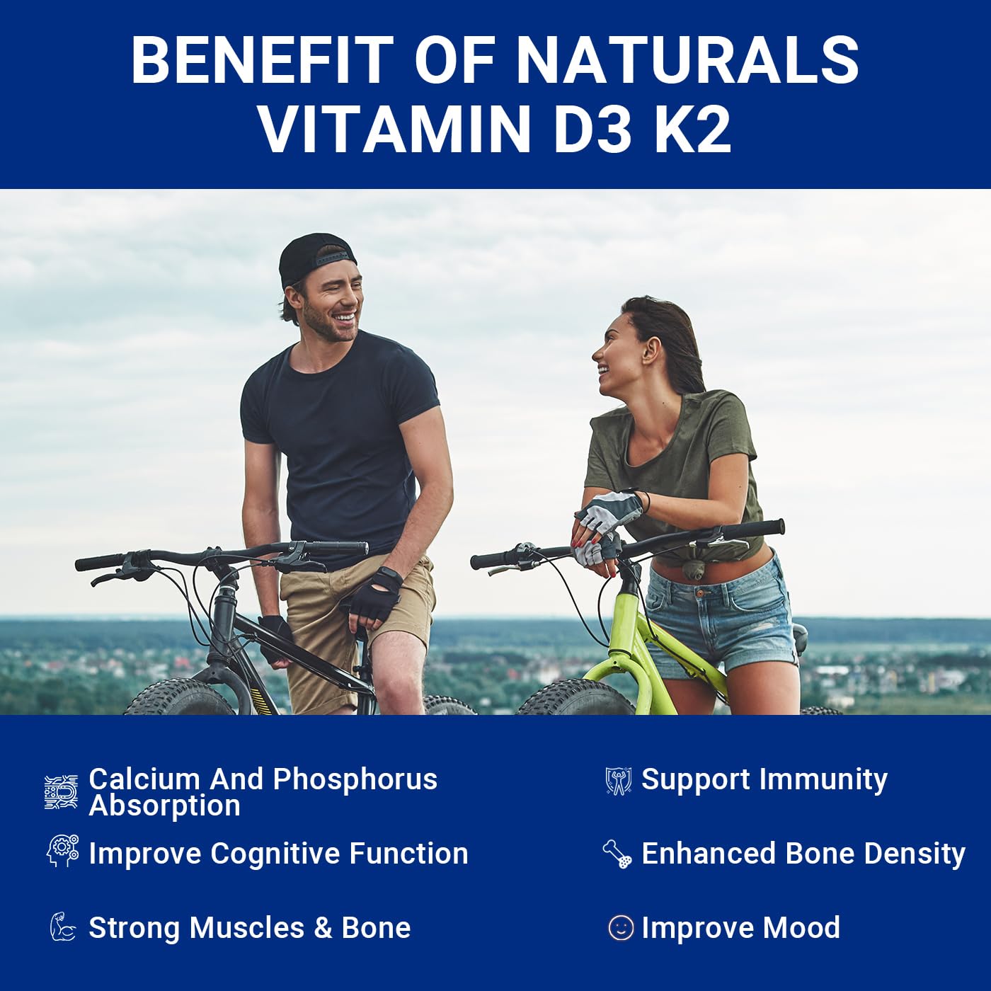 Wiszeen Vitamin D3 K2 Gummies nutritional information label