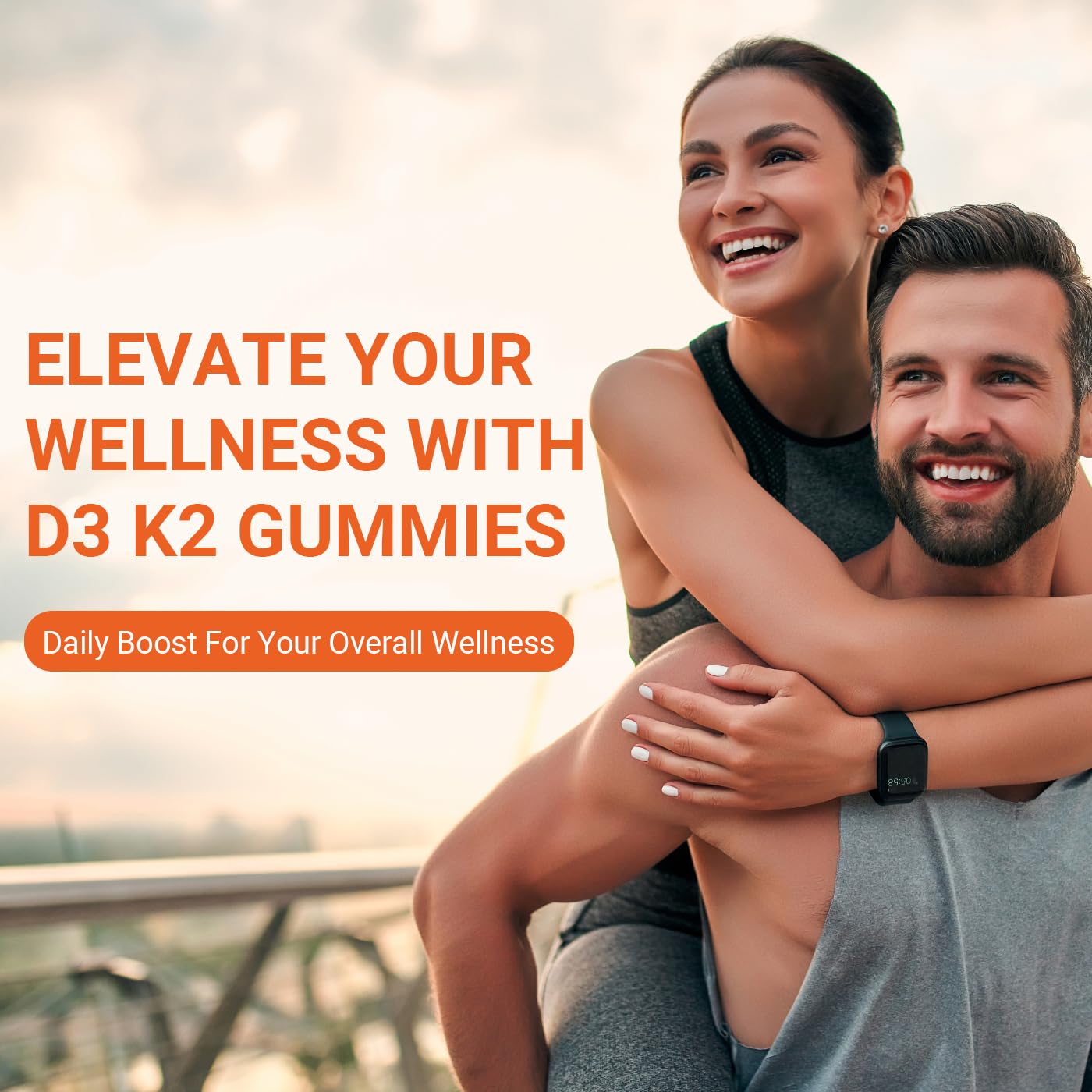 Wiszeen Vitamin D3 K2 Gummies on a wooden table