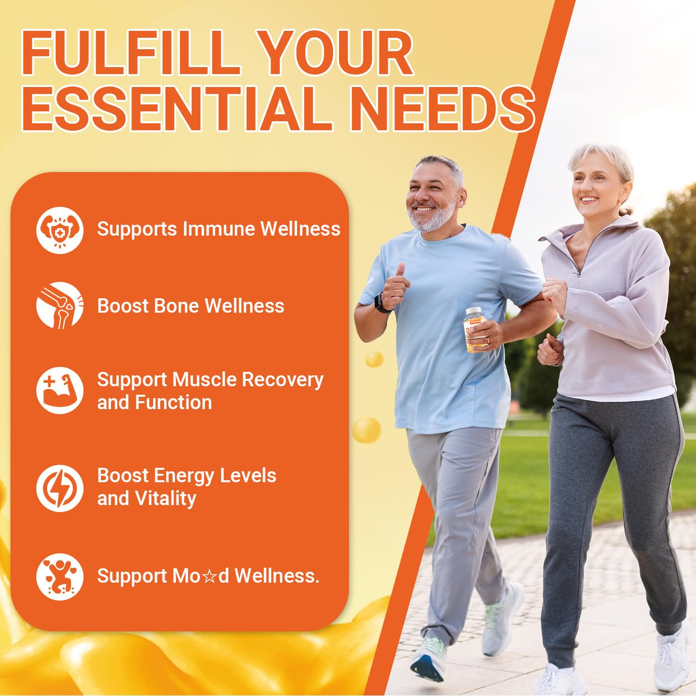 Wiszeen Vitamin D3 K2 Gummies with Omega 3 ingredients