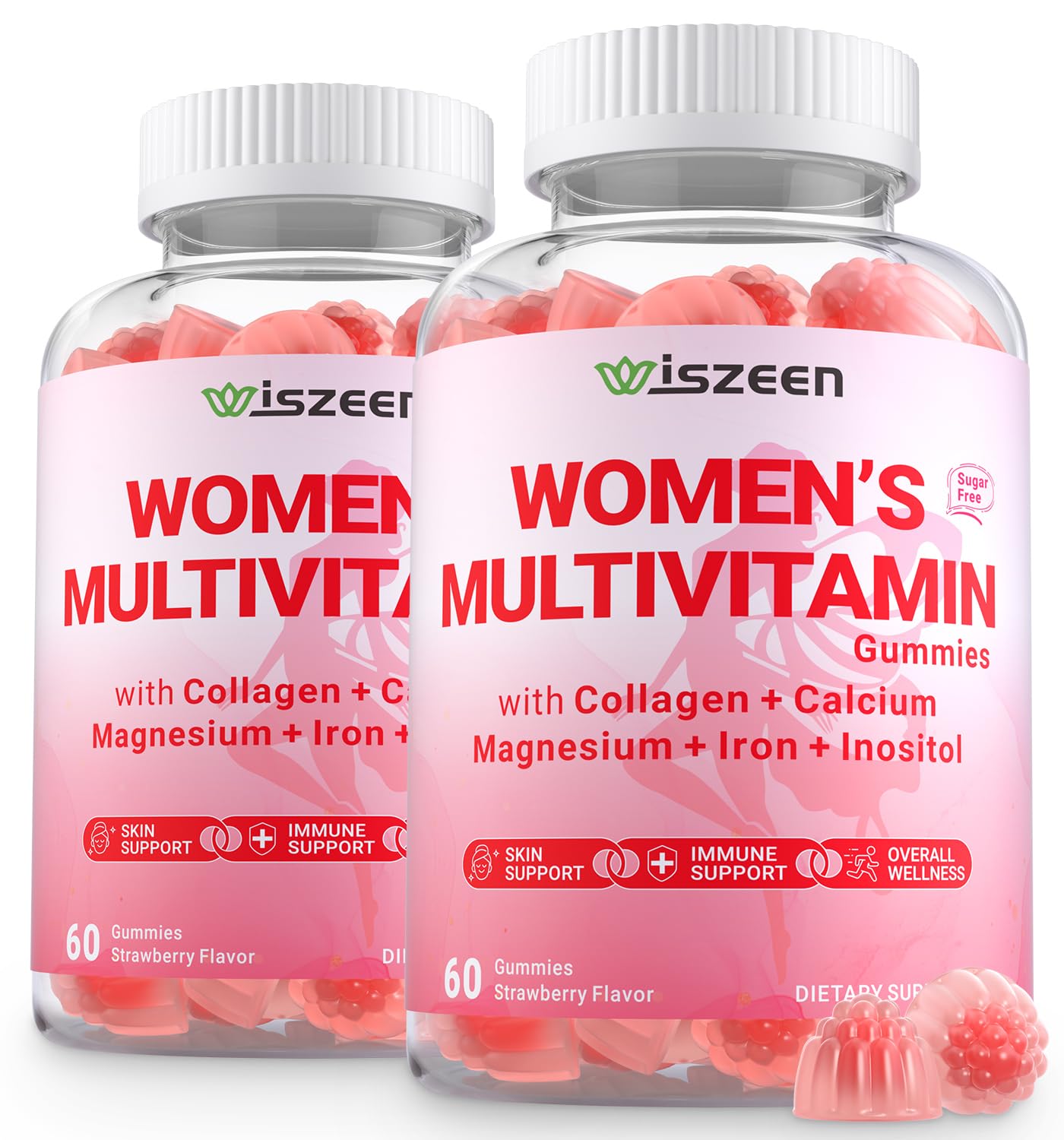 Wiszeen Women's Multivitamin Gummies front view with packaging