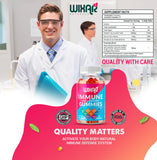 WIXAR NATURALS daily wellness Support Gummies with a natural mixed berry background