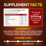 WIXAR NATURALS Mushroom Coffee Blend scoop with coffee
