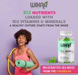 WIXAR NATURALS Sea Moss Gummies with ingredients list