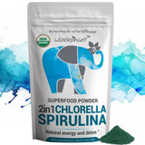 Wizelephant Organic Chlorella Spirulina Powder package front view