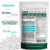 Wizelephant Organic Chlorella Spirulina Tablets resealable pouch