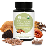 WL Herbal Treasure Lion's Mane Mushroom Capsules front view