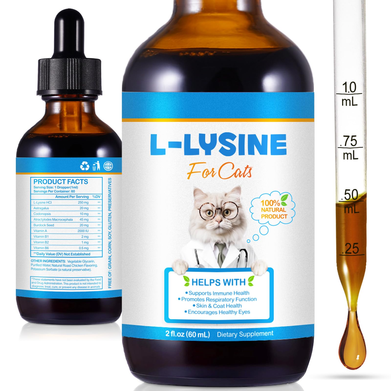 WLCTJIAYOU L-Lysine Drops for Cats 141g front view