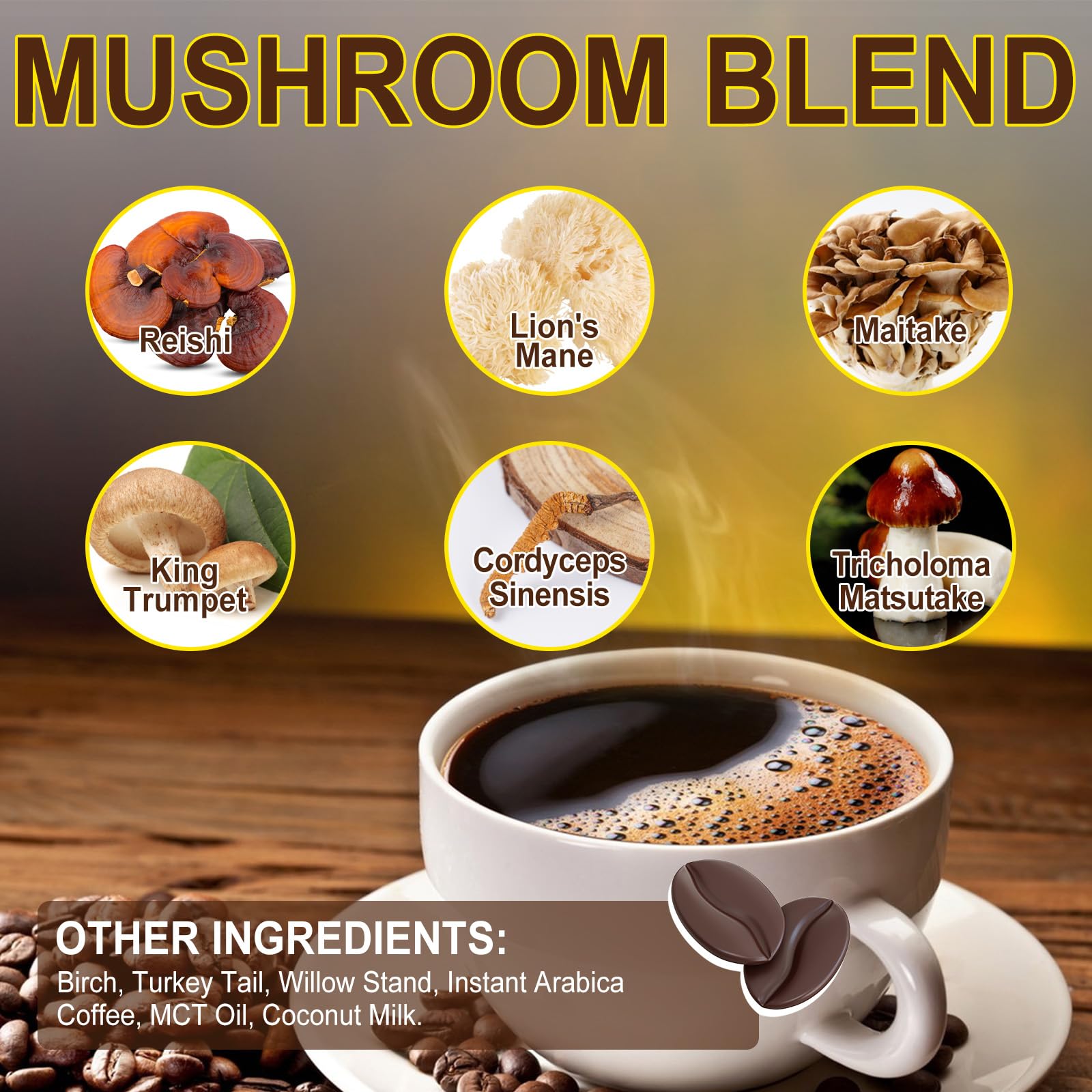 WLCTJIAYOU Mushroom Coffee ingredients list