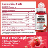 Wllbdloig Magnesium Taurate Gummies back view with ingredients