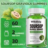 Wllbdloig Soursop Graviola Gummies on a wooden table
