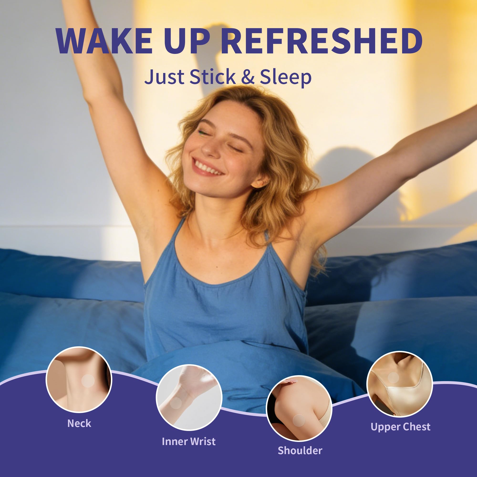 WLTHO Deep Sleep Patches on a bedside table
