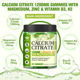 WOGORGT Calcium Citrate Gummies close-up of gummy shape