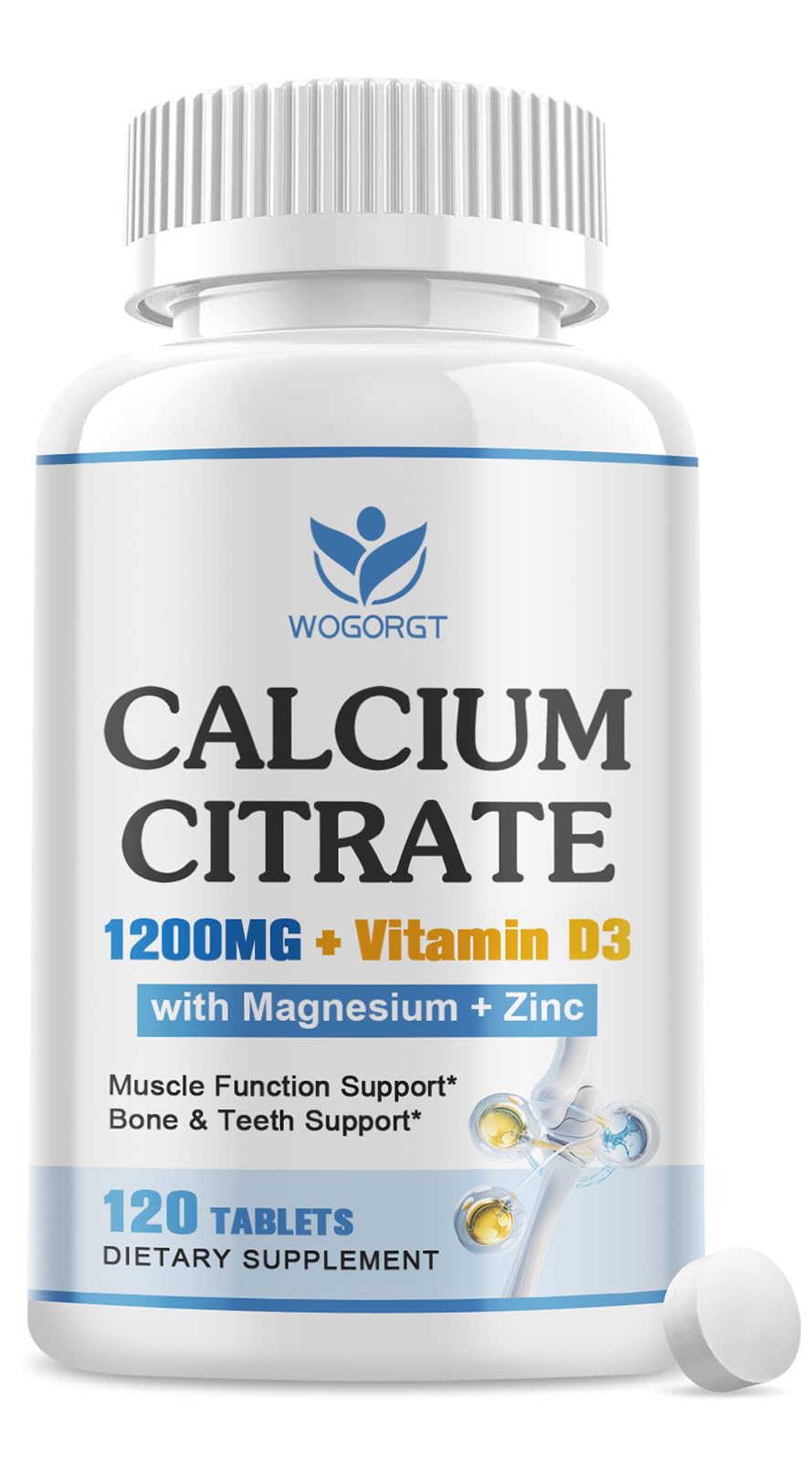 WOGORGT Calcium Citrate Tablets front view with packaging