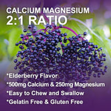 WOGORGT Calcium Magnesium Zinc Gummies with ingredients displayed