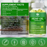WOGORGT Hemp Oil Capsules side view showing capsule size