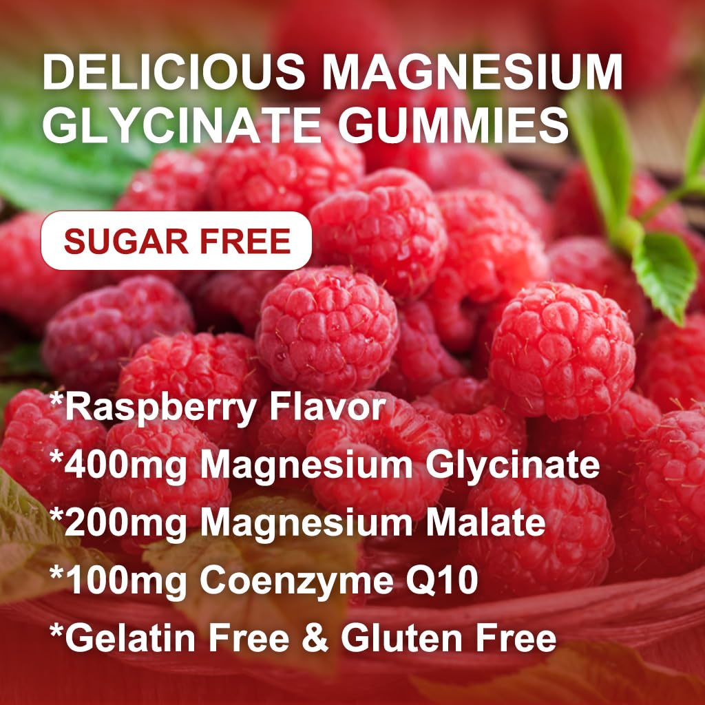 WOGORGT Magnesium Glycinate Gummies 400mg cute gummy shapes