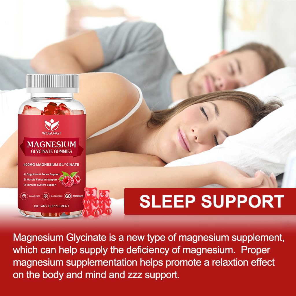 WOGORGT Magnesium Glycinate Gummies 400mg nutritional information