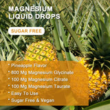 WOGORGT Magnesium Glycinate Liquid Drops 800mg in a glass