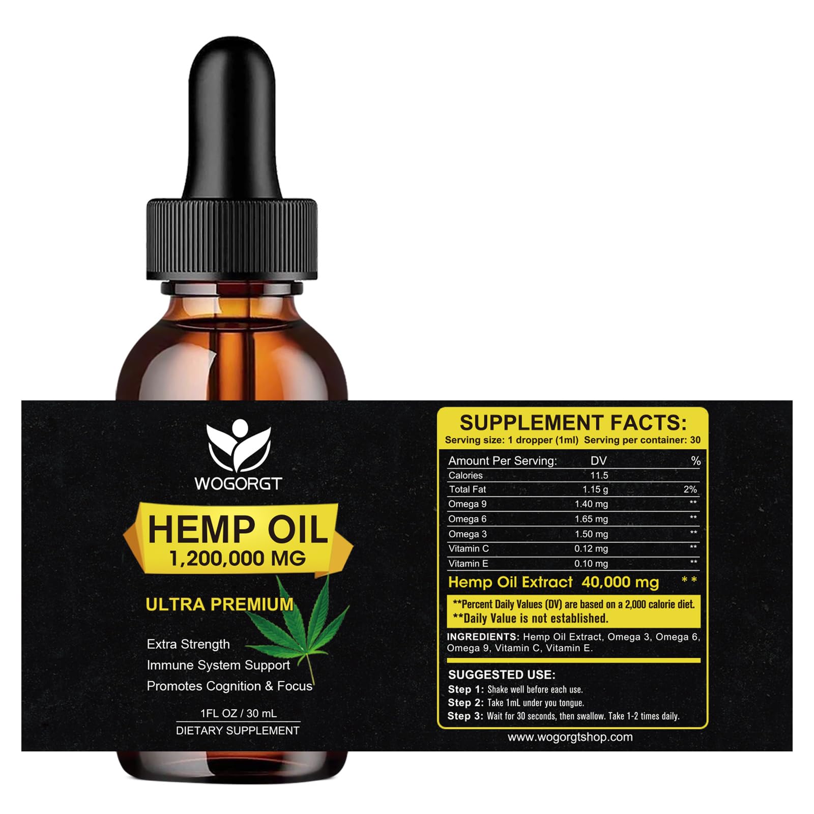 WOGORGT Premium Hemp Oil lifestyle shot