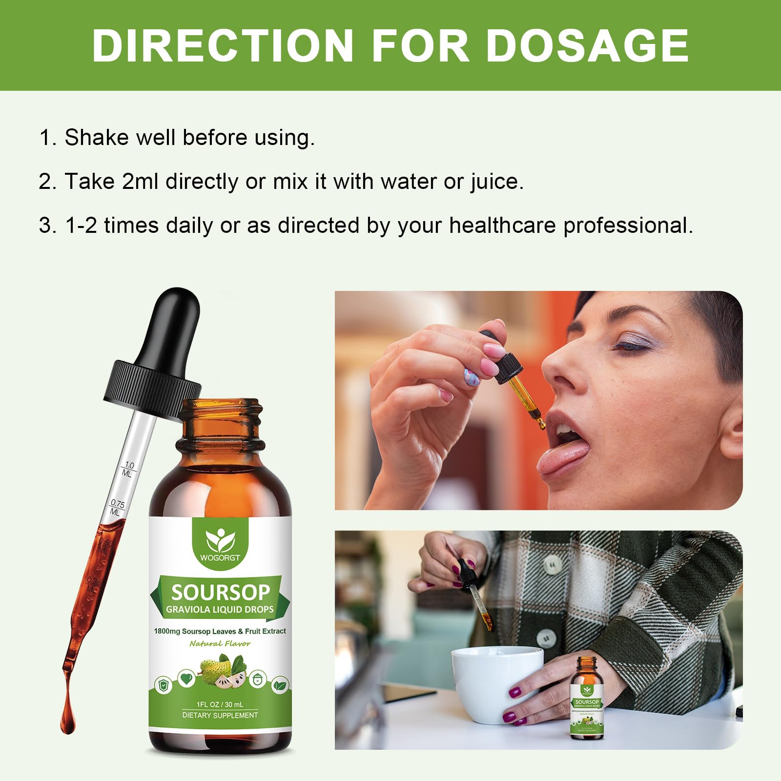 WOGORGT Soursop Liquid Drops ingredients list