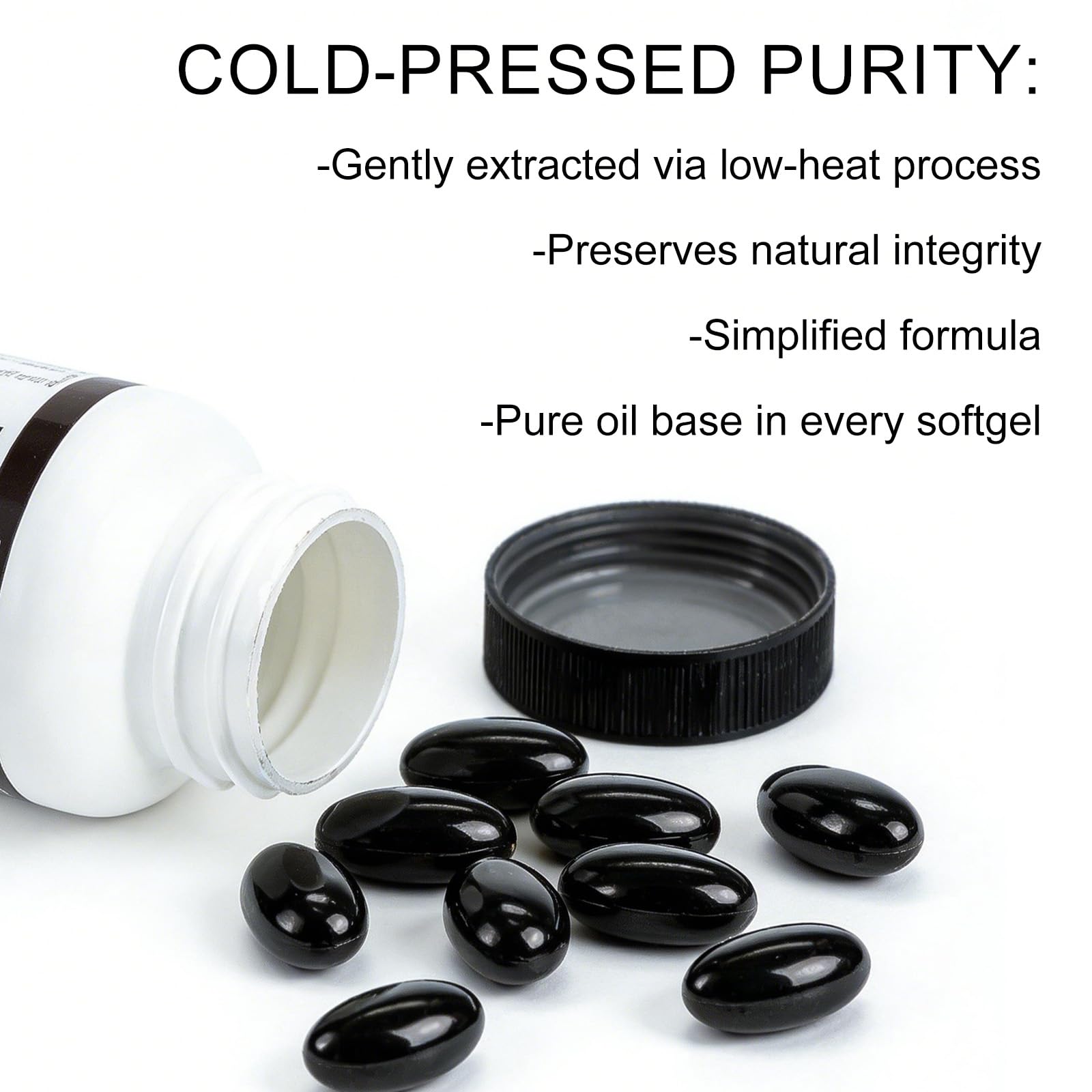 WOJJ Black Seed Oil Softgels bottle with 60 count