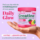 Woman holding ARDORACON Creatine Gummies bottle