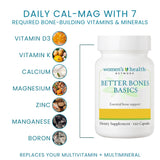 Women's Health Network Calcium Supplement 150g back view with ingredients