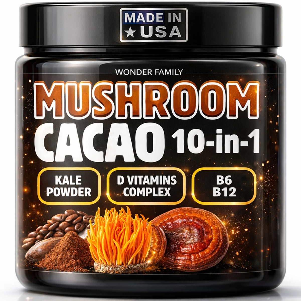 WONDER FAMILY Mushroom Coffee Powder 100g front view
