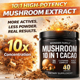 WONDER FAMILY Mushroom Coffee Powder mixed in a cup of hot water